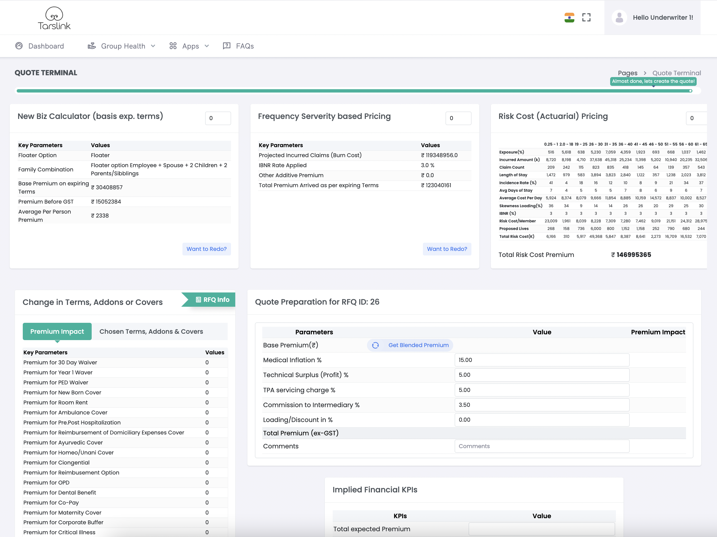 Quote Terminal Dashboard